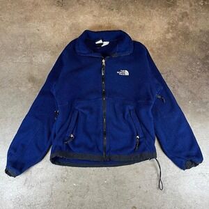 Vintage 80s Blue The North Face fleece jacket Size women's large or men's small